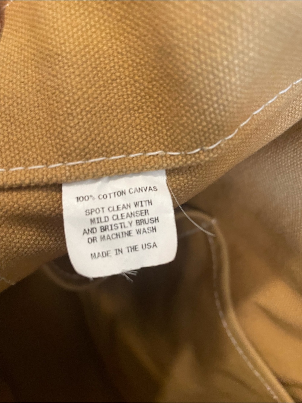 Utility Canvas Tote Messenger Bag- Tan - Picture 3 of 6